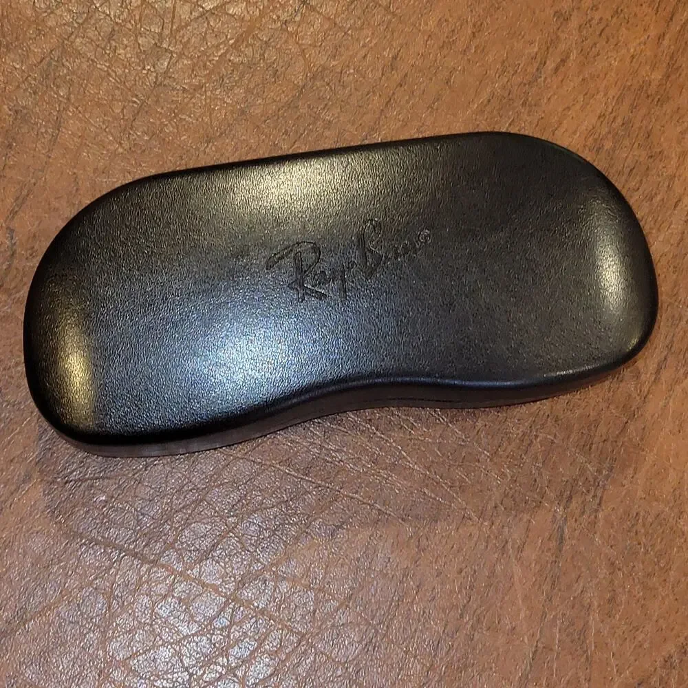 Ray-ban hard clamshell sunglasses eyeglasses black case 200125